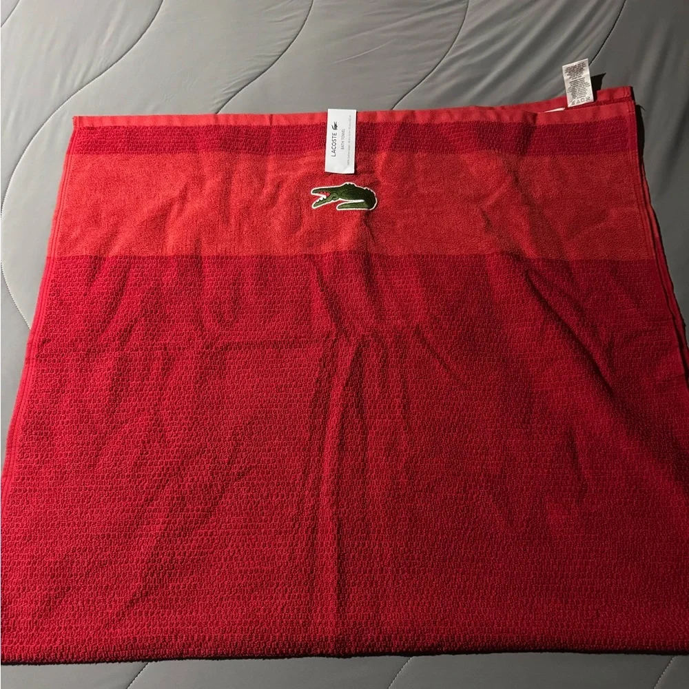 Lacoste beach/bath towel NWT.